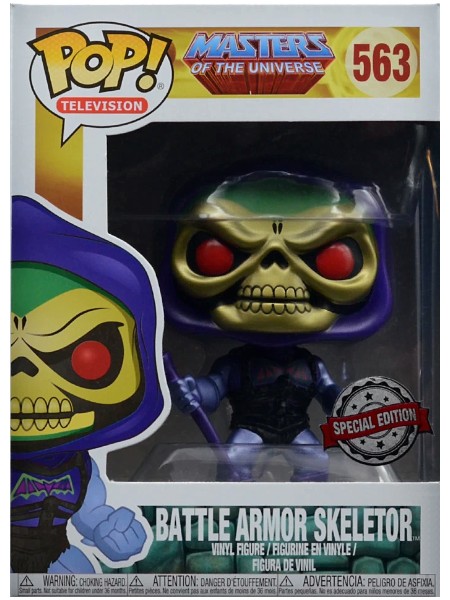 Funko POP #563 Masters of the Universe Battle Armor Skeletor Metallic Exclusive Figure
